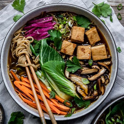 Vegan Ramen with Mushroom Broth (Gluten-Free) - Crowded Kitchen