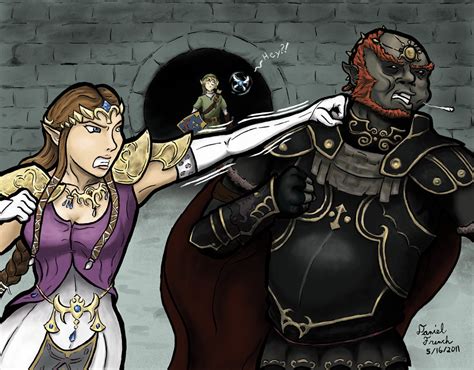 Zelda Punching Ganondorf Art Print Etsy