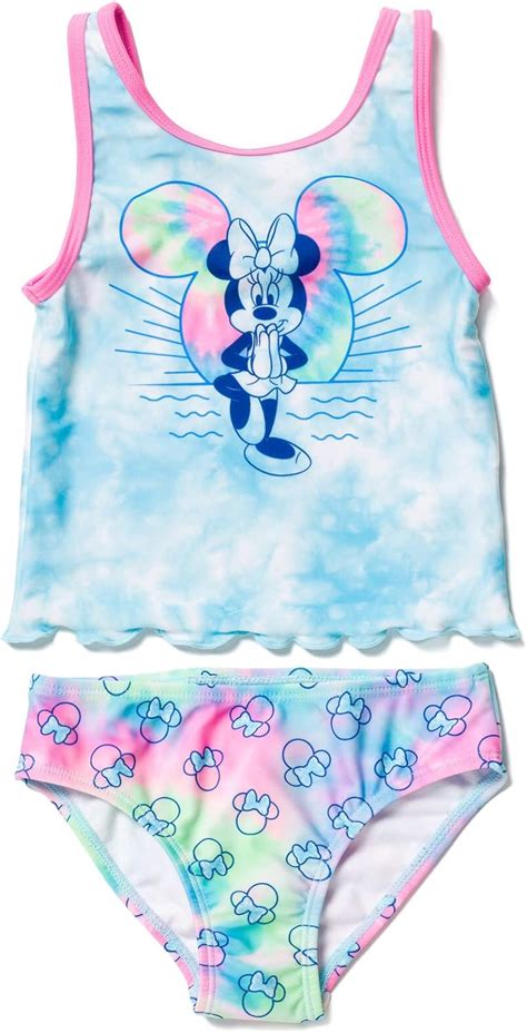 Disney Minnie Mouse Conjunto de traje de baño con espalda cruzada y parte inferior de bikini