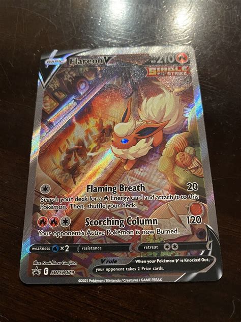 Mavin Flareon V SWSH179 Alt Art Ultra Rare Card Pokémon Black Star Promo