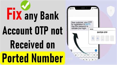 How To Fix Bank Otp Not Received Problem On Proted Out Numbers Otp