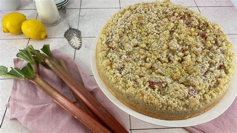 Rhabarber Streuselkuchen Mit Vanillecreme Rezepte Kaffee Oder Tee TV