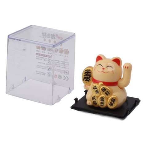 LAN Chat Porte Bonheur À Énergie Solaire Fortune Cat Petit Chat