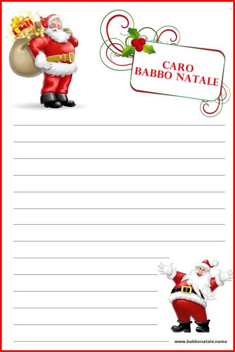 Lettera A Babbo Natale Da Stampare Stampa La Tua Lettera A Babbo Natale