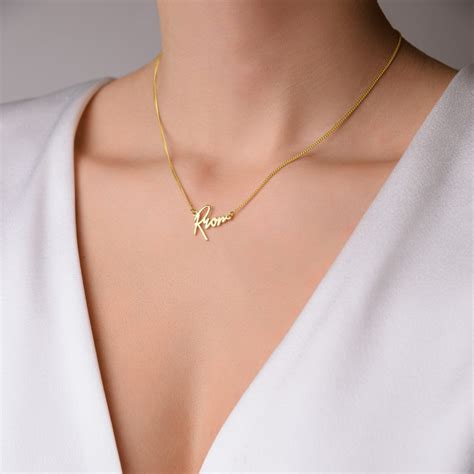 Free Style Name Necklace Gold Electroplated