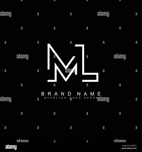 Vector Template For Initial Letter Ml Logo Elegant Monogram Logo For