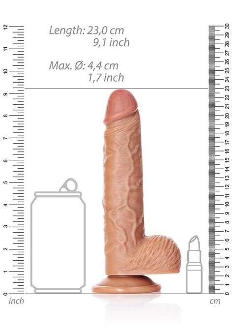 Rechte Realistische Dildo Met Ballen En Zuignap 20 5cm Beige