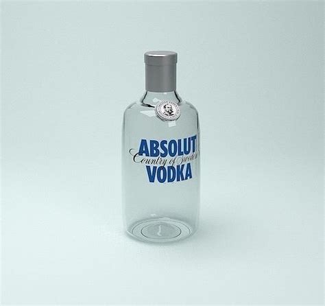 Absolut Vodka Bottle 3d Model Cgtrader