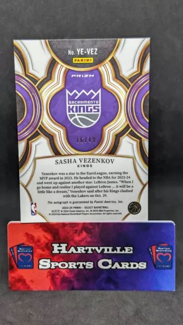 Sasha Vezenkov Panini Select Youth Explosion Flash Rosso Rookie