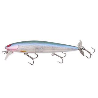 NORIES Laydown Minnow Wake Prop Plus 11 2cm 14 9g Crystal Aurora Ghost