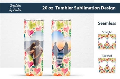 Wedding Heart Photo Tumbler Wrap Graphic By Templates By Pauline · Creative Fabrica