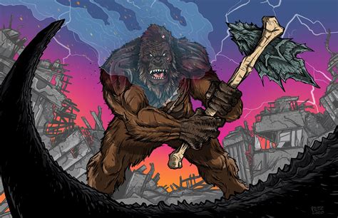 [FAN ART] Kong with that huge Axe : r/Monsterverse