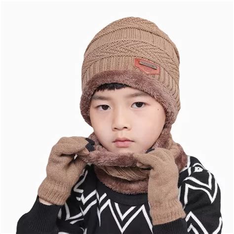 Niño 3en1 Gorro Bufanda Guantes Cuello Unisex Invierno Frío Envío gratis