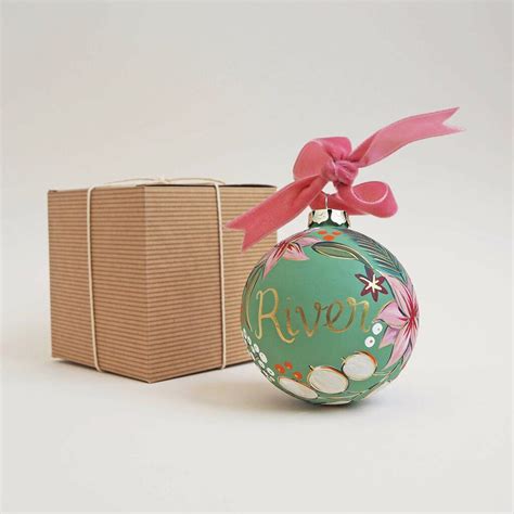 Personalised Hand Painted Floral Baubles By Hello Marilu Painted