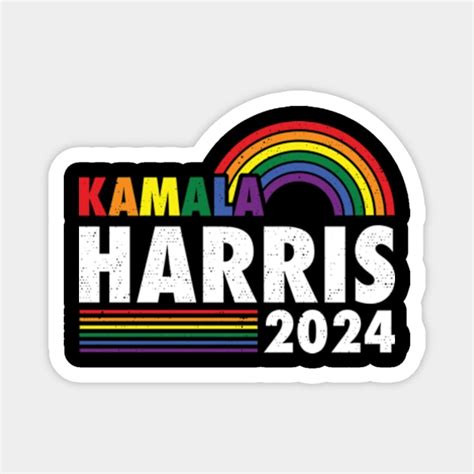 Kamala Harris Rainbow Gay Pride Lgbt Election Kamala Harris Magnet TeePublic