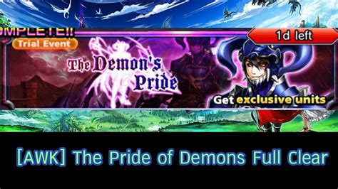 Grand Summoners Awk The Pride Of Demons Full Clear Youtube