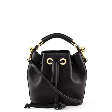 Chloe Black Calfskin Gala Bucket Bag Affordable Luxury Handbags