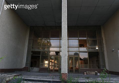 Ruins Of Abandoned Buildings In 1986 Soviet Architecture In Chernobyl