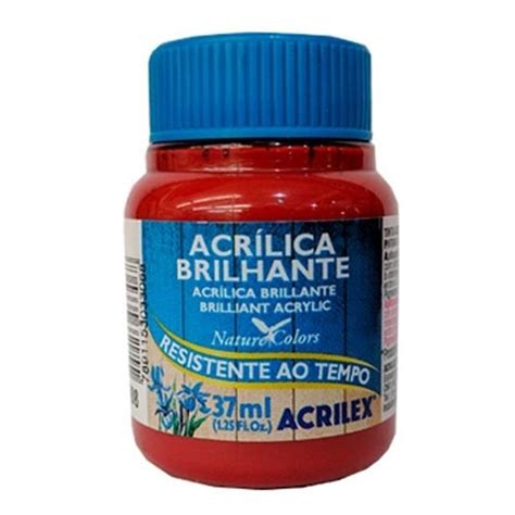 Tinta Acr Lica Brilhante Acrilex Vermelho Escarlate Ml Loja Virtual