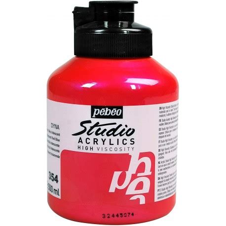 Studio Acrylique Pébéo 500ml Rouge Bleu Iridescent 354 Mab Store