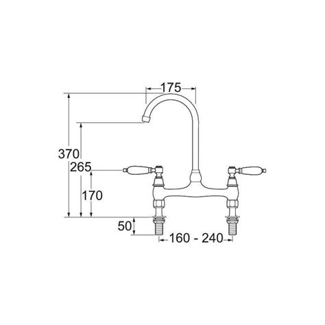 Deva Georgian Bridge Sink Mixer Ge