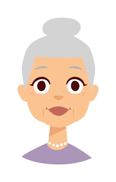 Granny Face Vector Illustration. Stock Vector - Illustration of ...