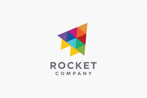 Abstract Triangle Rocket Logo Graphic by DOMSTOCK · Creative Fabrica