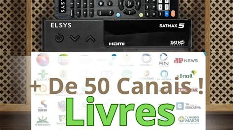 Elsys Satmax 5 Receptor Mais De 80 Canais Grátis YouTube