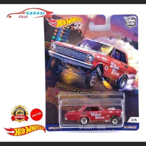 Promo HOTWHEELS RETRO DRAGSTRIP DEMON CHEVY NOVA BAN KARET HOT WHEELS MERAH Diskon 23 Di Seller