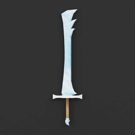 Ice Sword Free Sci Fi Weapons Models Blenderkit