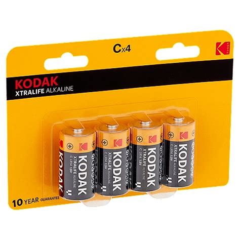 Kodak Xtralife Alkaline 1.5V C Batteries, 4 count - The Fresh Grocer