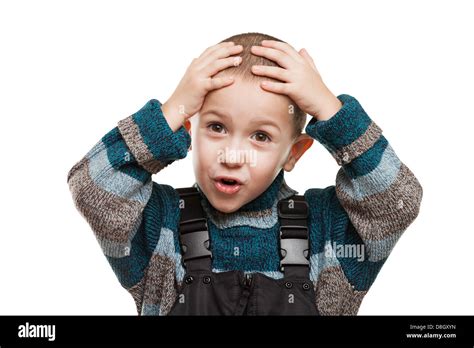 Amazed Or Surprised Child Boy Stock Photo Alamy