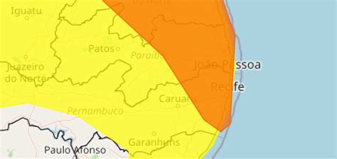 Inmet Emite Alertas De Chuvas Intensas Para Todos Municípios Paraibanos