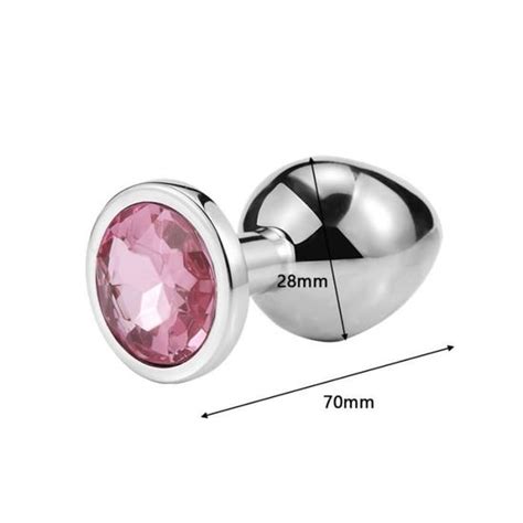Plug Anal intime en métal petit moyen avec bijoux en cristal godemichet lisse perle anale