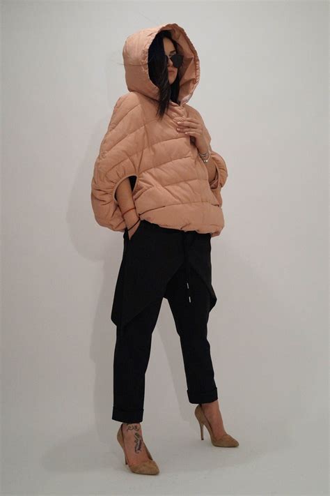 Rose Quilted Jacket Windproof Jacket Nude Warm Jacket Extra Warm Coat Trendy Jacket Buttoned