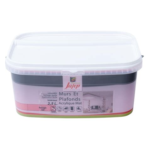 Peinture Mur Et Plafond Acrylique Mate Rouge Vif L Jafep Leroy Merlin