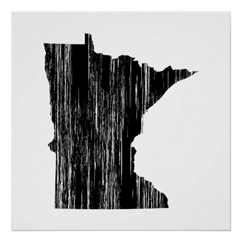 Distressed Minnesota State Outline Poster Zazzle Oregon Outline