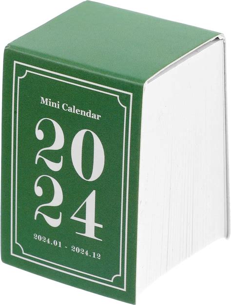 Operitacx Calendrier de bureau miniature 2024 avec bloc mémo