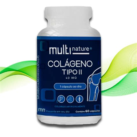 Colágeno Tipo II Multinature 60 Cápsulas 40mg Envio Turbo Shopee Brasil