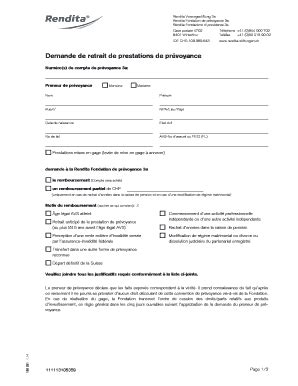 Remplissable En Ligne Demande De Retrait De Prestations De Pr Voyance