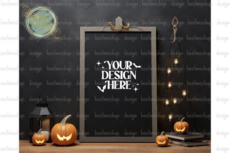 Minimalism Autumn Halloween Frame Mockup Graphic By Thebest Mockup