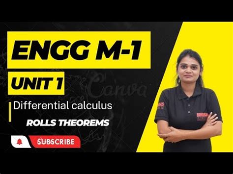 Engg M Unit Rolls Theorem Youtube