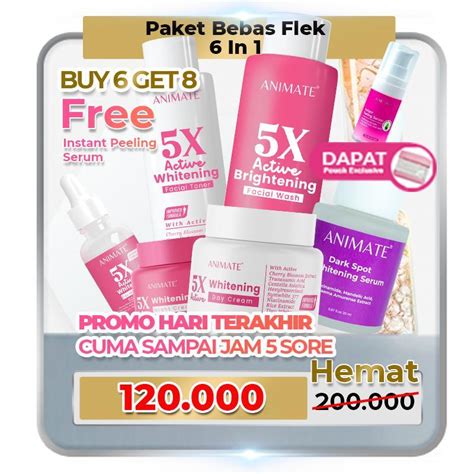 Jual Buy Get Free Peeling Serum Paket Bebas Flek Animate X