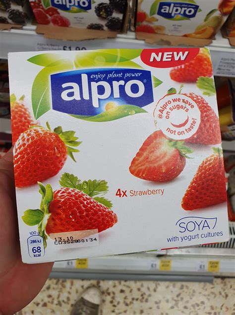 Alpro Strawberry Yoghurt 4 X125g Vegan Food Uk