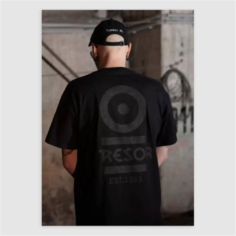 Tresor Records - Classic Tresor Logo T-Shirt Black on Black. Bleep.