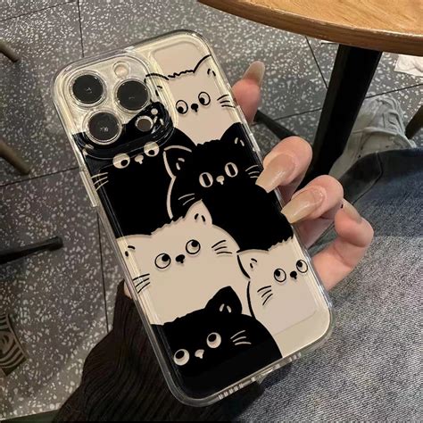 Cute Cat Casing For INFINIX ZERO 30 4G TECNO Camon 30 5G POVA 6 Pro SPARK GO 2022 HOT 10S 30 30i
