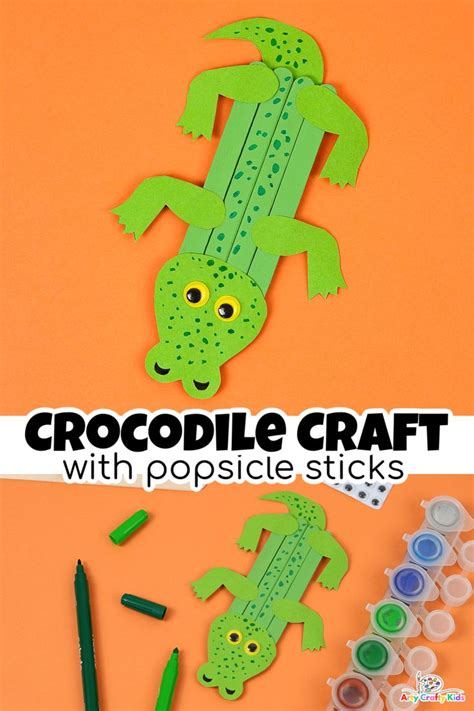 Crocodile Craft With Popsicle Sticks I 2024