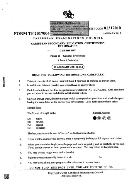 Csec Chemistry Paper 1 Csec Chemistry Home Facebook Sign Fax And