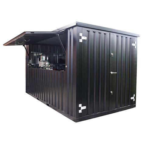 Bar Container 4x2 Meters Black RAL 9005 Barcontainer