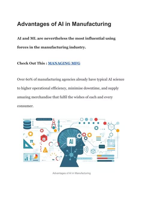 Ppt Advantages Of Ai In Manufacturing 1 Powerpoint Presentation Free Download Id11705943